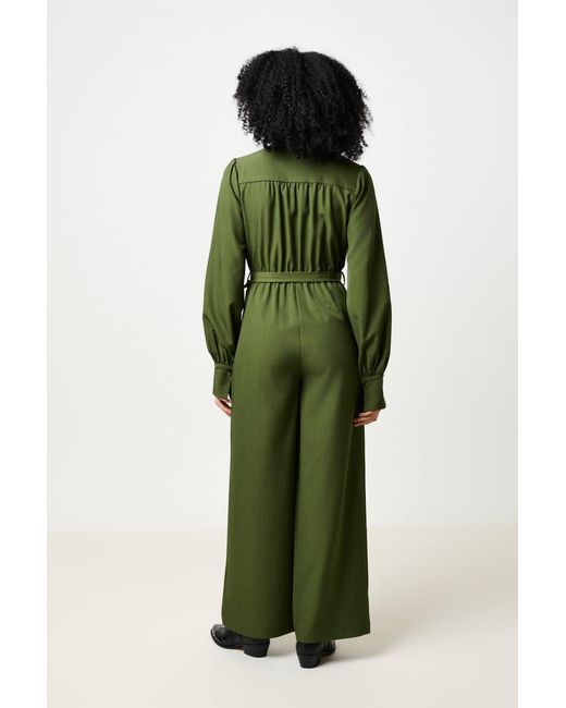 Louche Green Yves Long Sleeve Jumpsuit