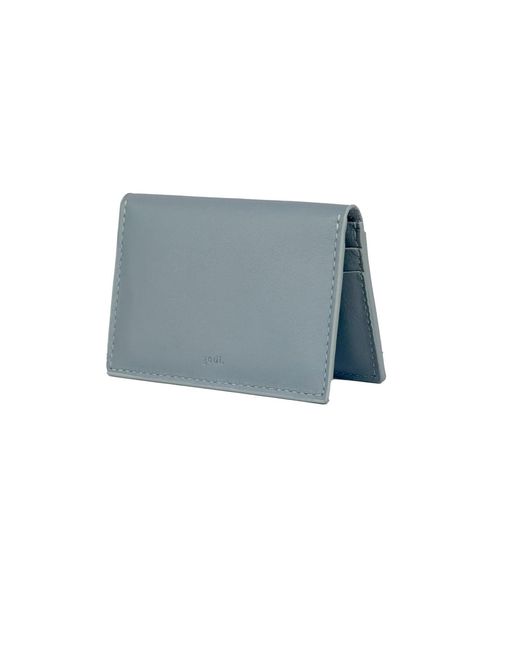 godi. Blue Handmade Leather Id Wallet