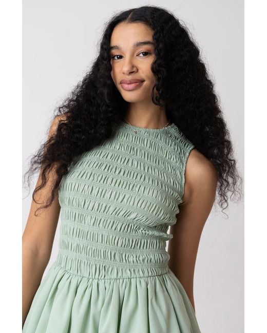 Amy Lynn Blue Ella Mint Mini Puffball Dress
