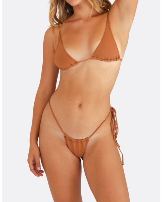 Minimale Animale White Sanctuary Tassel Thong Bikini Bottom