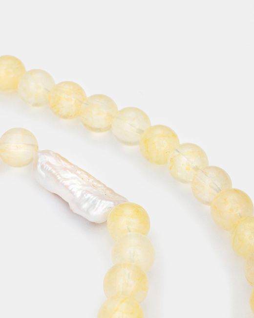 Kybele Studio Metallic Bonbon Necklace With Citrine & Pearl Accent