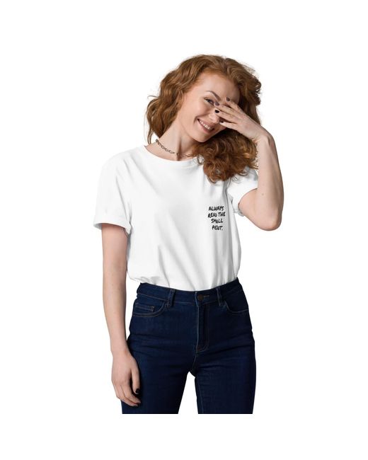 Anchor and Crew White Small Print Annotations Organic Cotton T-Shirt