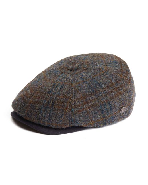 Dasmarca Hats Gray Aaron Harris Tweed Wool Cap With Earflaps for men