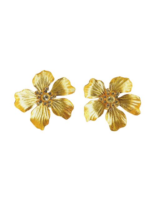 The Pink Reef Yellow Large Golden Floral With A Star Crystal Center