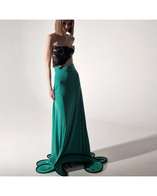Laura Daili Green Statement Skirt Sculpture