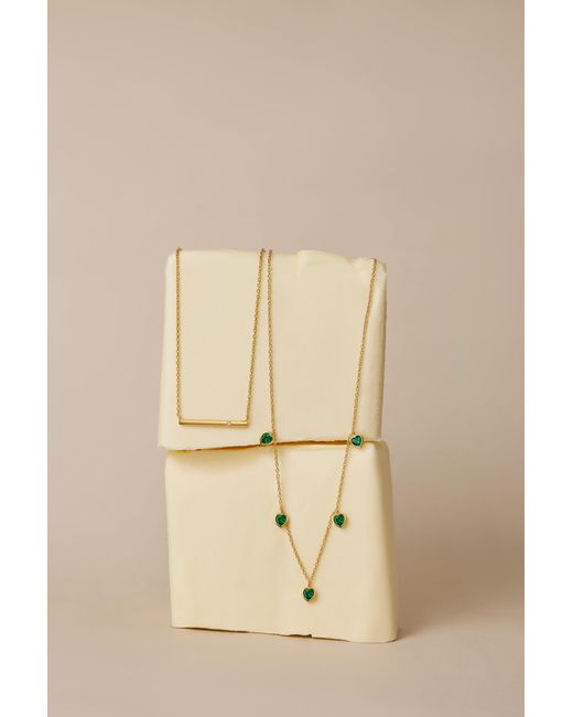 Vanhi Metallic Thea Heart Pendant Necklace