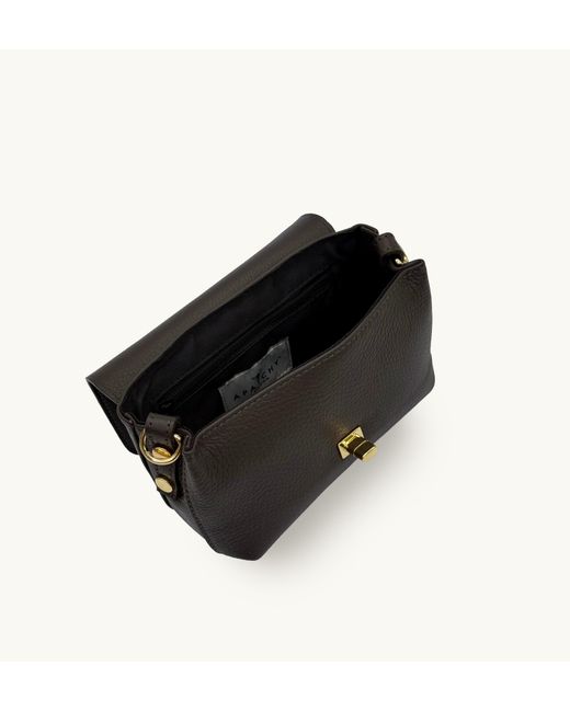 Apatchy London Black The Maisie Mini Chocolate Leather Bag
