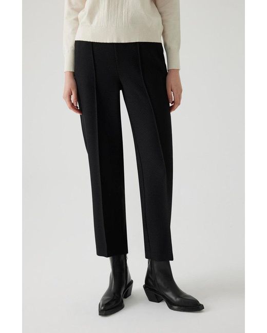 Exquise Black Relaxed Wide Leg Straight Pants