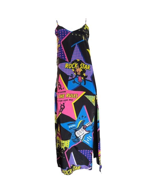 Any Old Iron Blue On Tour Printed Long Dress