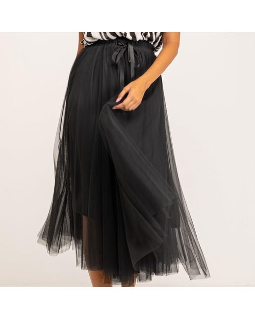 Tantra Spain Sl Black A-Line Tulle Skirt With Elastic Waistband