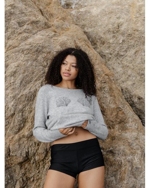 Catnip and Seaweed Gray The Broken Shell Cashmere Sweater