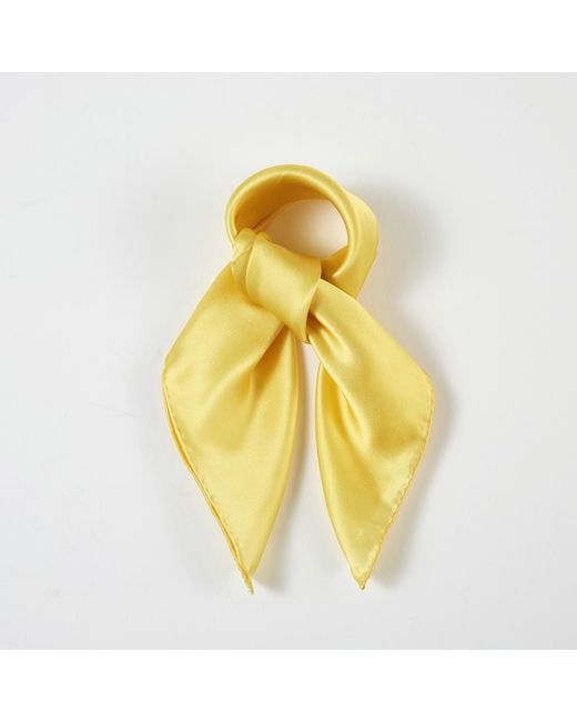 Soft Strokes Silk Yellow Pure Silk Scarf Daffodil Solid Colour Collection Set Of Three Small