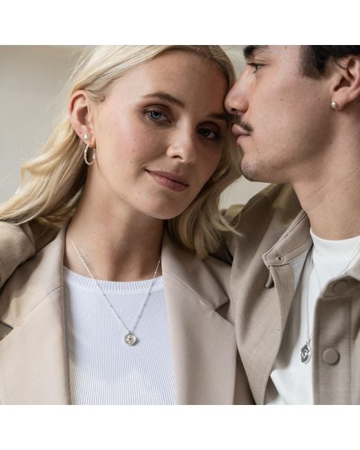 Dower & Hall Metallic Waterfall Mini Heart Studs