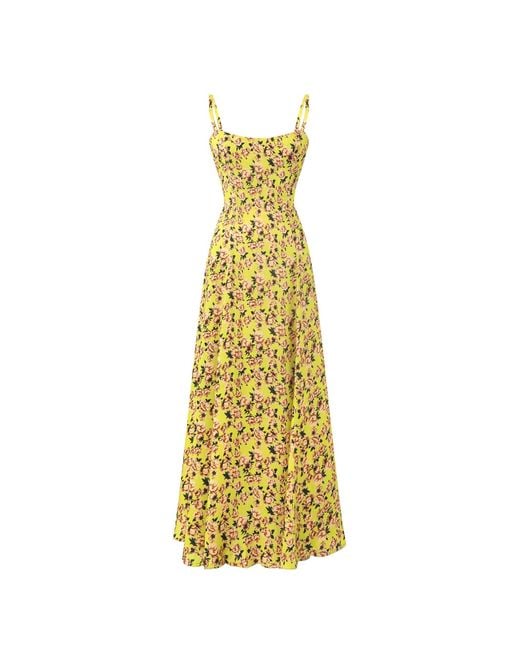 Sanctumum Metallic Daphne Floral Print Summer Maxi Dress