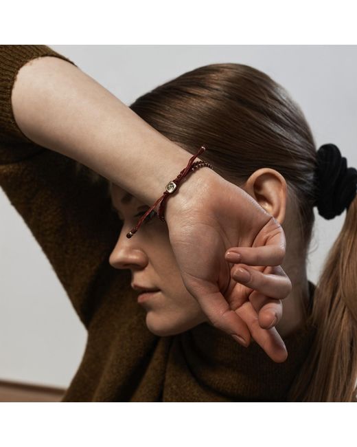 Harbour Uk Red Harrogate Connection Brass Rope Bracelet