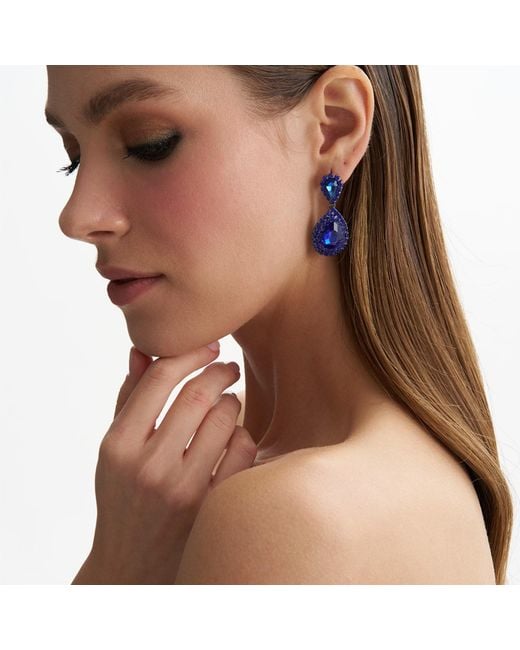 Maison De Gala Blue Nicole Crystal Drop Earring