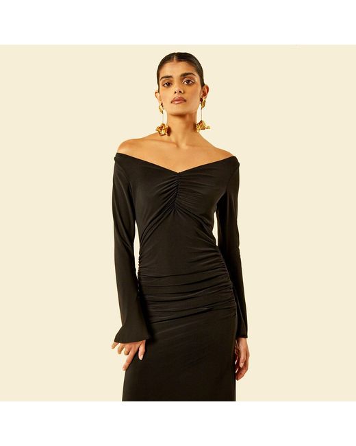 Celestine & Mae Black Maldau Maxi Dress