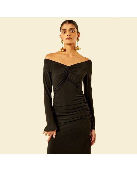 Celestine & Mae Black Maldau Maxi Dress