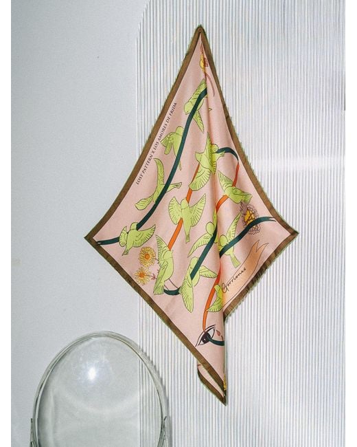 Lost Pattern Green Frida X Lost Pattern House Of Frida Silk Bandana Scarf
