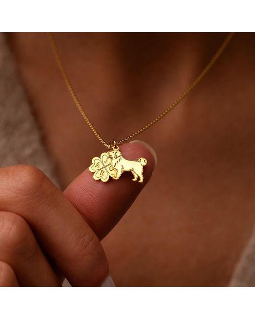 Posh Totty Designs Metallic Plated Labrador Dinky Charm Necklace