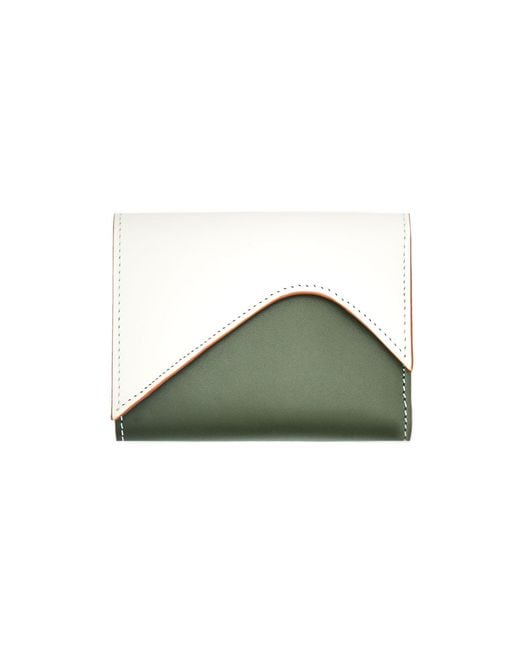 Absurde Green Mountain Off And Leather Trifold Wallet