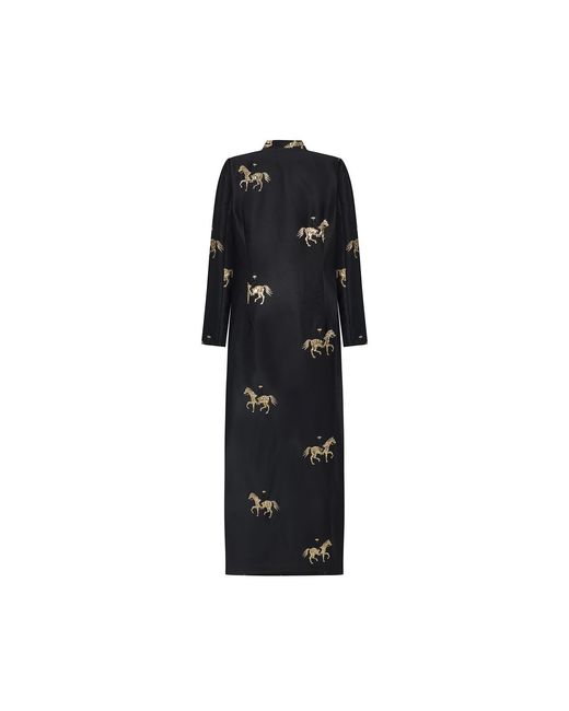 Roqaia Fashion House Black Horse Jacket