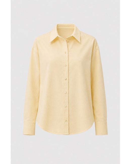 Exquise Natural Neutrals Jewel Cotton Shirt Collar Neck Shirt