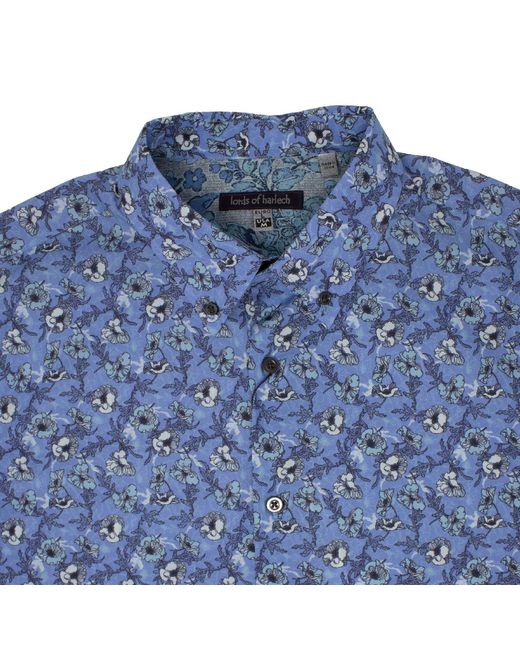 Lords of Harlech Blue Nigel Books Shirt for men