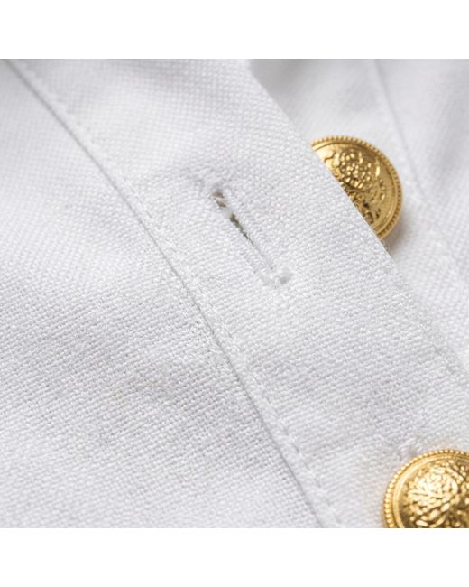 Modenaire White Collared Button Front Blouse With Asymmetrical Hem Detail
