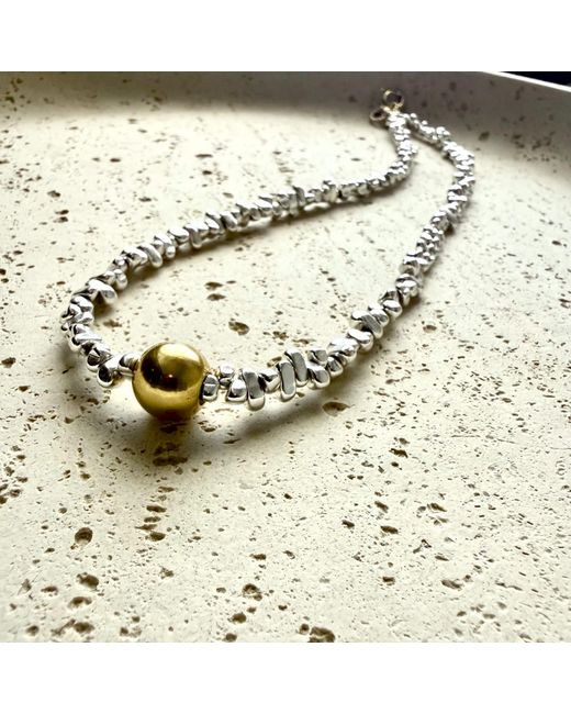 Larsuu Metallic Orbit Hematite Necklace