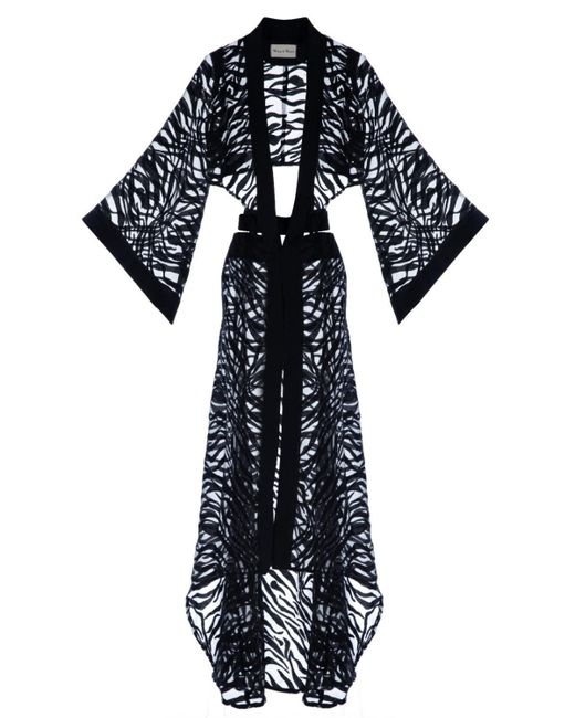 Monique Store Black Sevilla Transparent Kimono Dress
