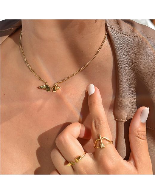 Dov Jewelry Metallic Angel Wings Necklace