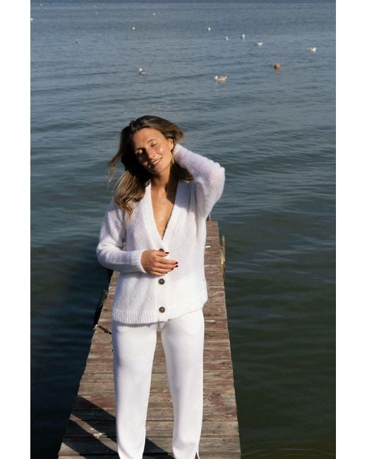 SALANIDA White Melody Mohair Cardigan