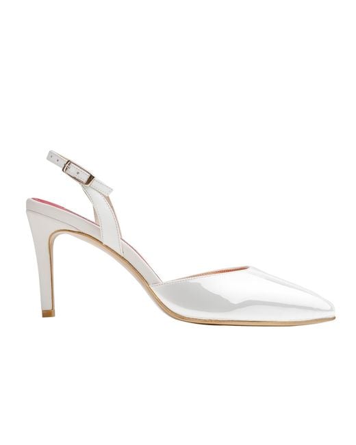 Rosamund Muir London Pink Augusta Duo-Texture Slingback Heels