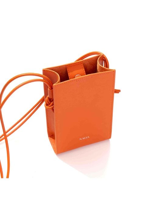 Naoa Orange Phone & Essentials Crossbody Bag Tangerine