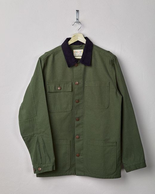 Uskees Green Canvas Chore Jacket for men