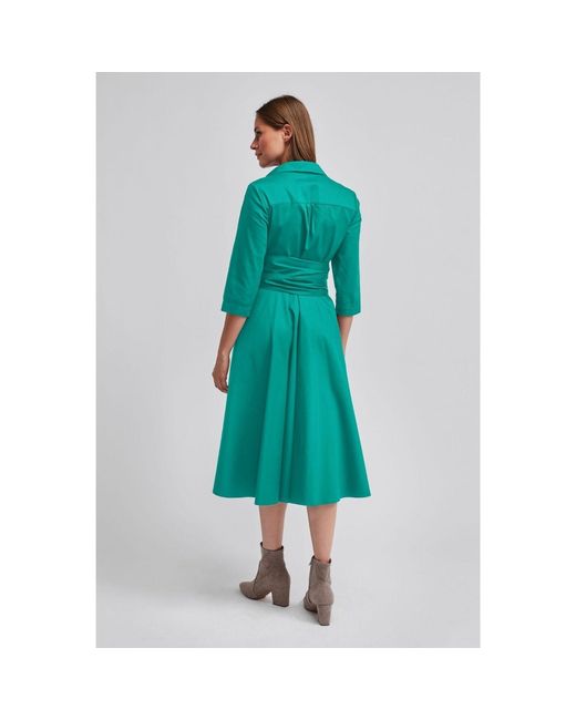 Marianna Déri Green Jade Shirt Dress With Tie Belt