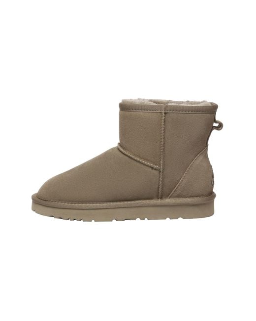 EverAu Australia Brown Ostrich Leather Short Boots