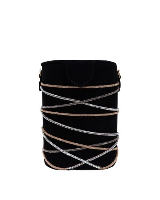 Simitri Black Knotty Bucket Bag