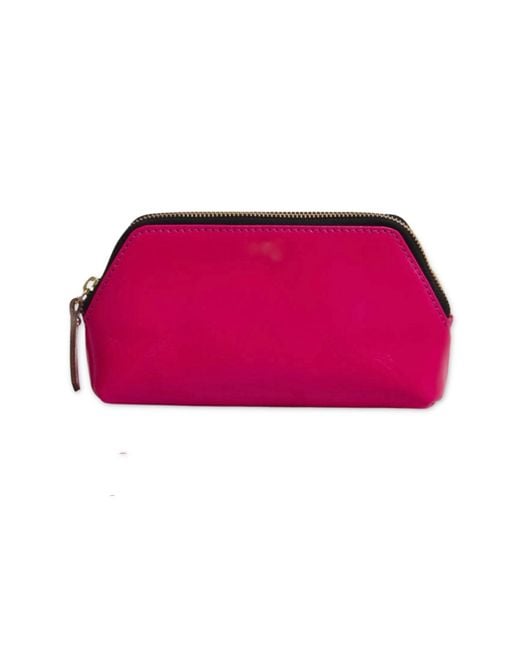 VIDA VIDA Red Leather Make Up Bag- Let's Go Out Out