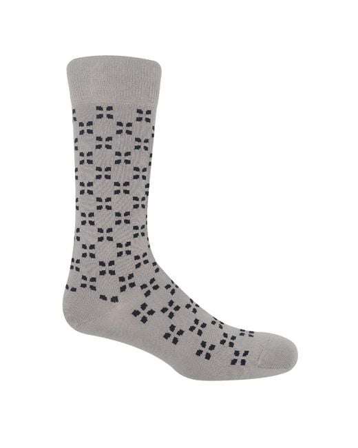Peper Harow - Made in England Gray Cambridge Socks – for men