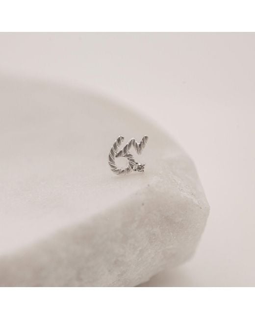 Claire Hill Designs Metallic Brave Shorthand Stud Earring