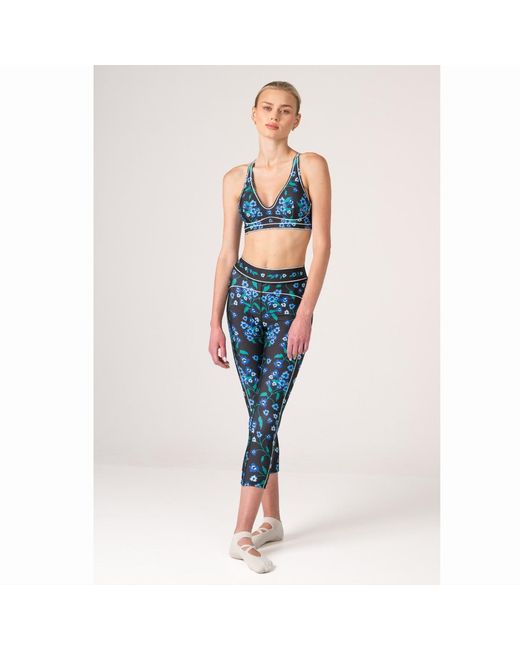 Jessie Zhao New York Blue Garden Nocturne Sports Bra