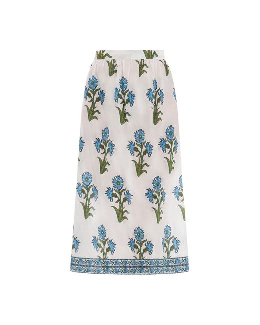 Bindu Blue Brigitte Skirt