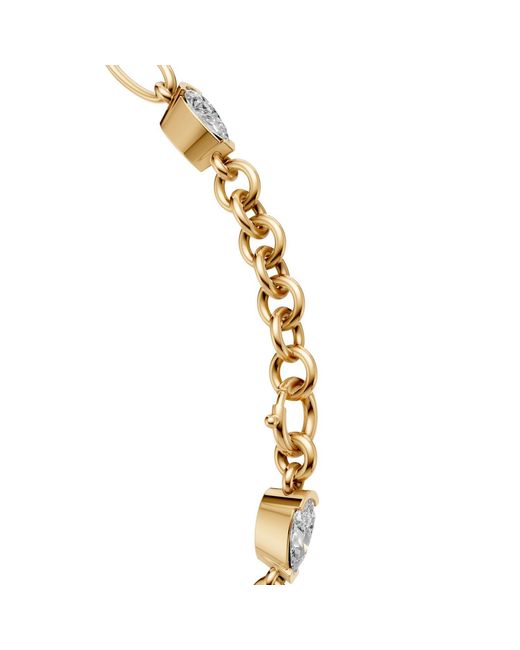 Aya Fine Jewelry Metallic Pear Cut Lab Grown Diamond Link Bracelet