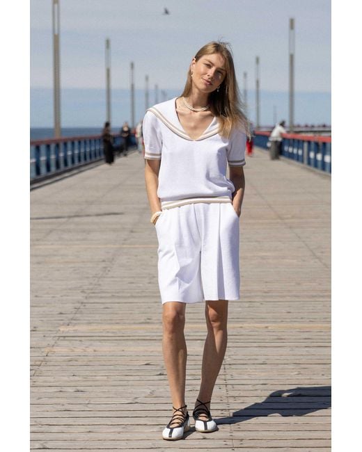 SALANIDA White Vento Bermuda Shorts