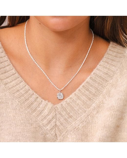 Lily Charmed Metallic Sterling Manifest Energy Charm Necklace With Twisted Rope Chain