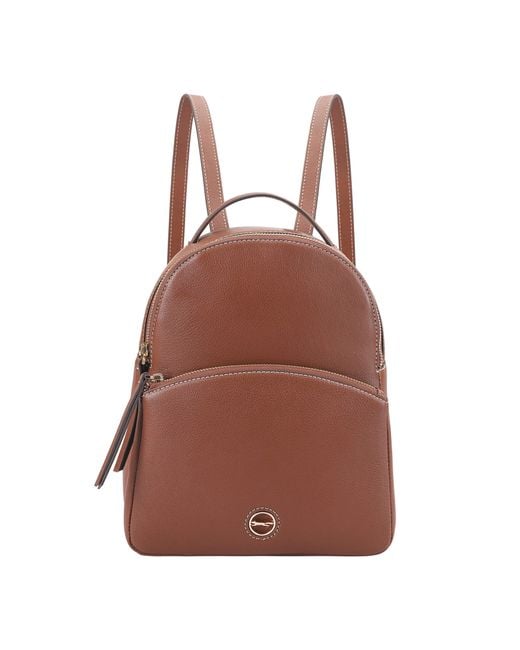 Paul Costelloe Brown Laval Leather Backpack