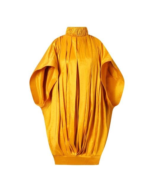 Chuks Collins Metallic Tola Batwing Sleeve Dress