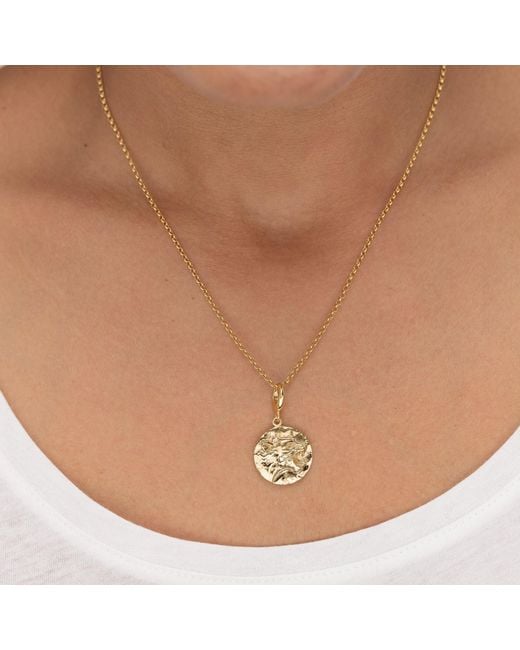 Lily Charmed Metallic Plated Leo Zodiac Charm Necklace